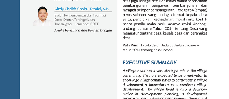 Revisi Undang-Undang Nomor 6 Tahun 2014 tentang Desa: Demi Pembangunan Desa Menjadi Lebih Baik